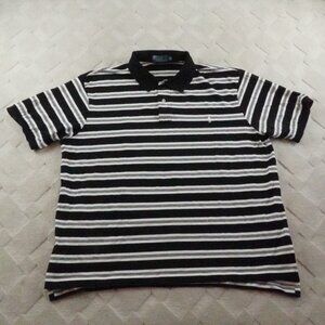 Polo Ralph Lauren Polo Shirt Mens 3XB Striped Black White